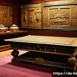 Home 21 충청도 공주 무령왕릉 발굴 - A meticulously detailed archaeological scene inside the King Muryeong’s tomb chamber, showcasing ric...