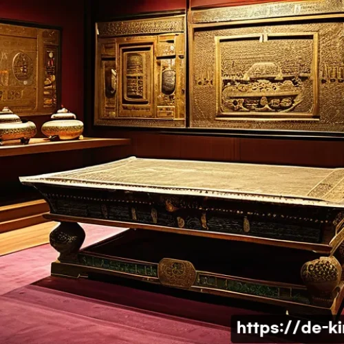 Home 33 충청도 공주 무령왕릉 발굴 - A meticulously detailed archaeological scene inside the King Muryeong’s tomb chamber, showcasing ric...