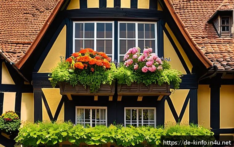 경상도 안동 하회마을 유래 - A traditional European village scene inspired by Rothenburg ob der Tauber, showcasing half-timbered ...